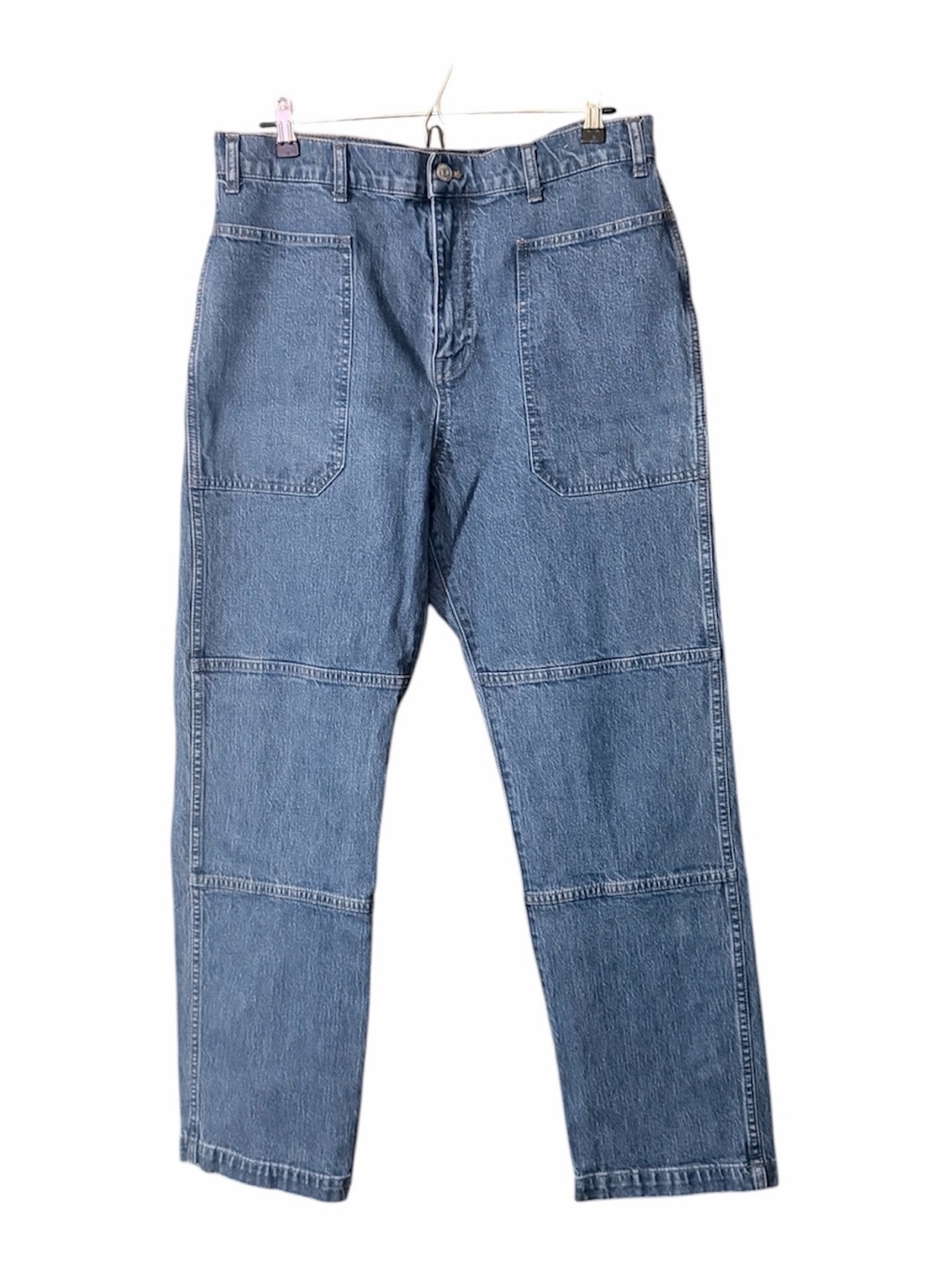 Madewell Patch-Stitched 90s Straight Leg Jeans in Blue